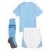 Manchester City Fotballklær Hjemmedraktsett Barn 2023-24 Kortermet (+ korte bukser)